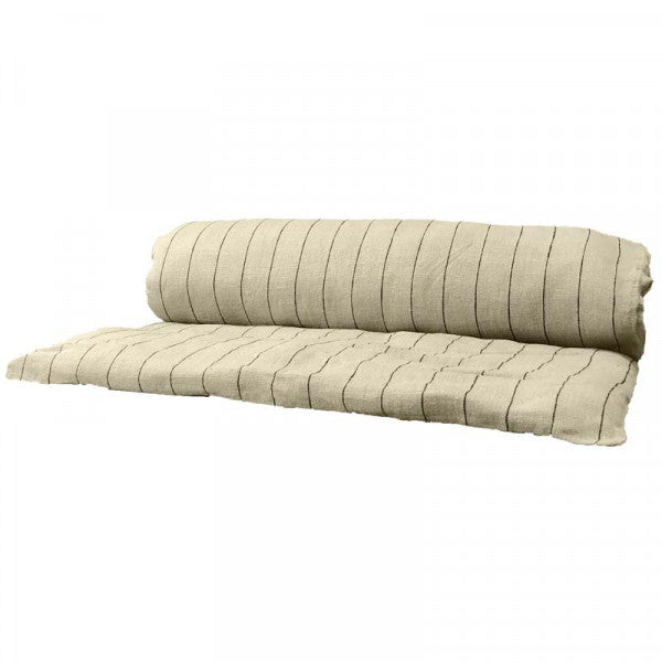 Sofa cover en lin lavé à rayures noires - 2 couleurs disponibles