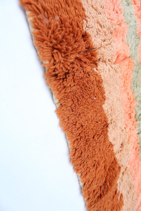 Tapis personnalisé en laine à rayures colorées irrégulières - plusieurs tailles disponibles