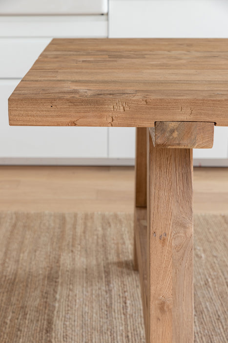 Table à manger en bois de teck intérieur et extérieur - 3 tailles disponibles