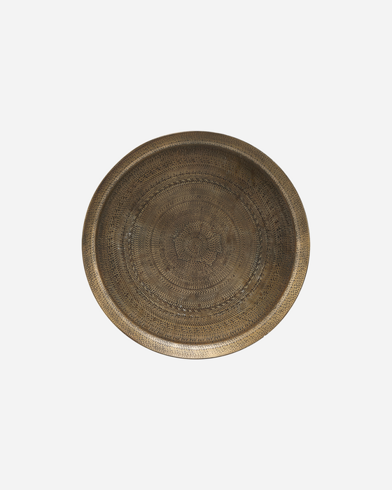 Plateau Janhsi en laiton vieilli