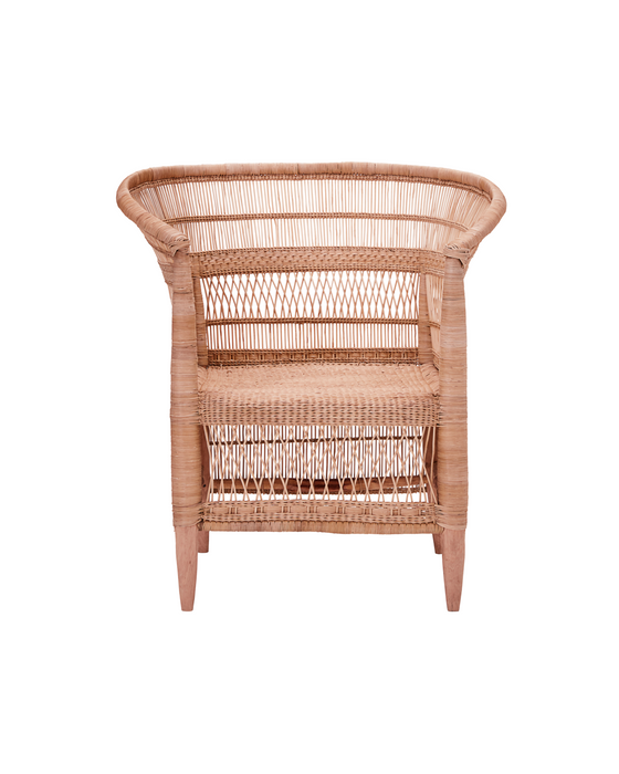 Chaise en rotin avec accoudoir