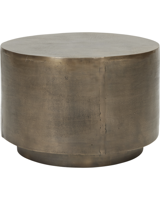 Table basse circulaire block bronze antique - 2 tailles disponibles