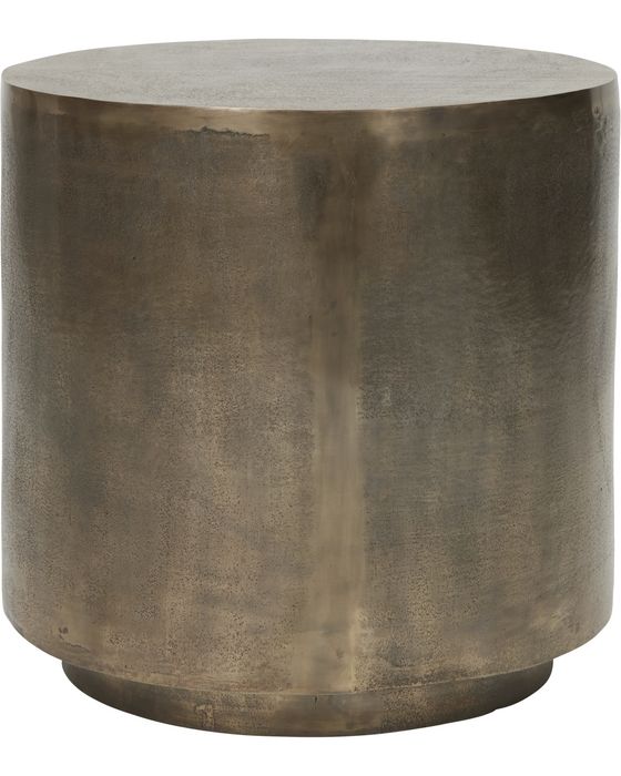 Table basse circulaire block bronze antique - 2 tailles disponibles