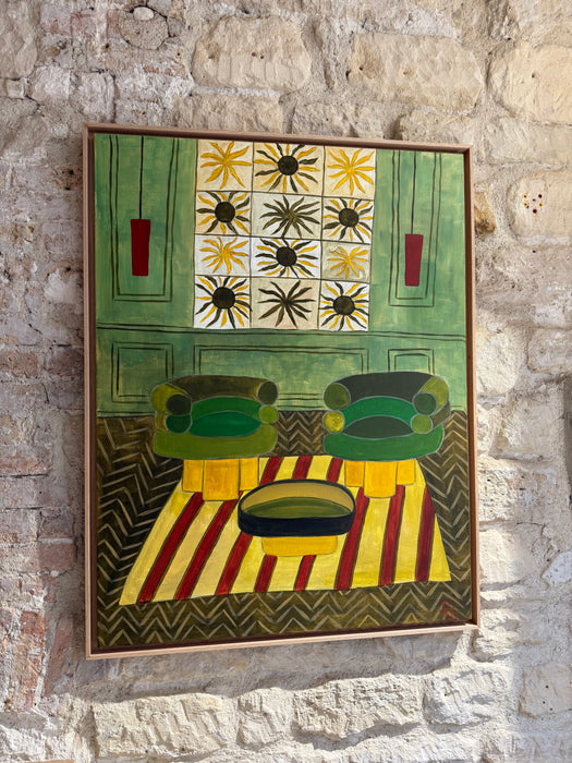 Toile Tableau "Quelque part en Sicile" 120x94 cm