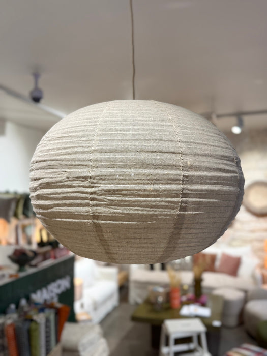 Suspension boule en lin naturel - 3 tailles disponibles