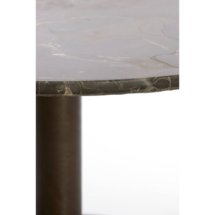 Table basse SERGE en pierre et métal - 2 tailles disponibles