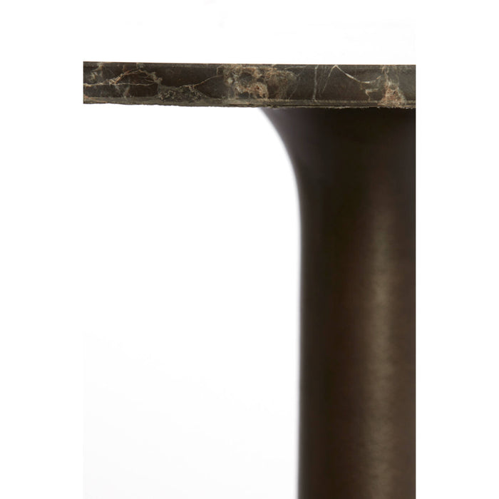 Table basse SERGE en pierre et métal - 2 tailles disponibles