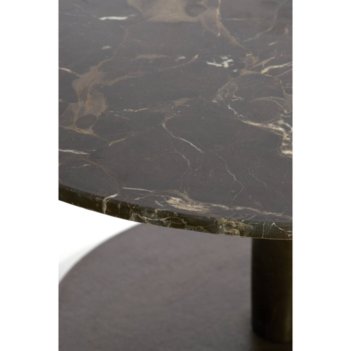 Table basse SERGE en pierre et métal - 2 tailles disponibles