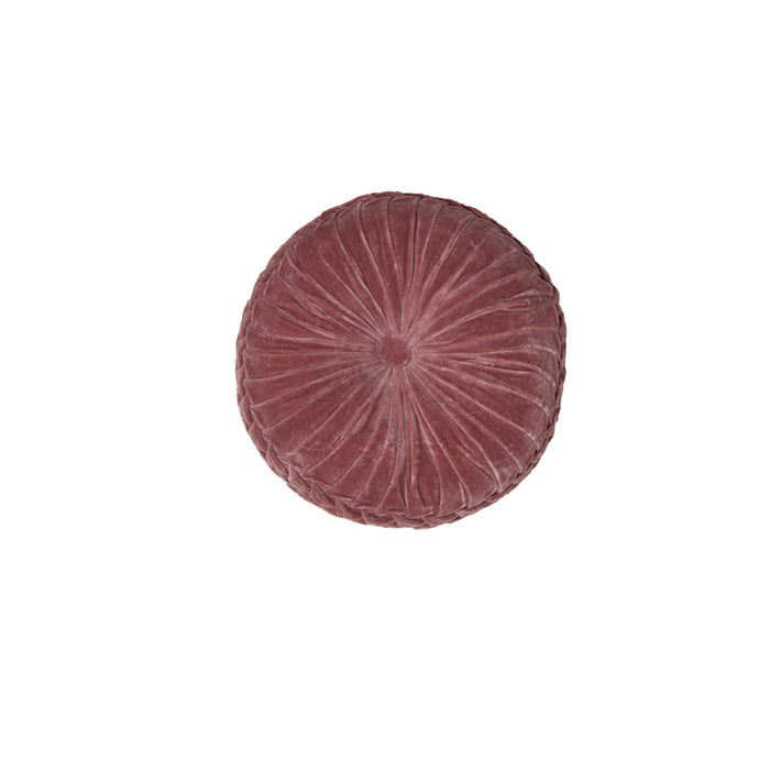Coussin rond JANE vieux rose