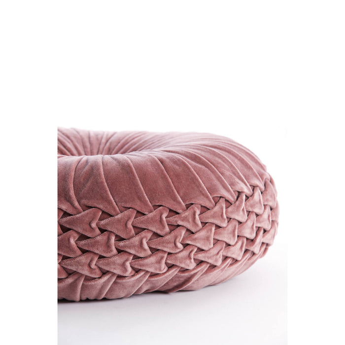 Coussin rond JANE vieux rose