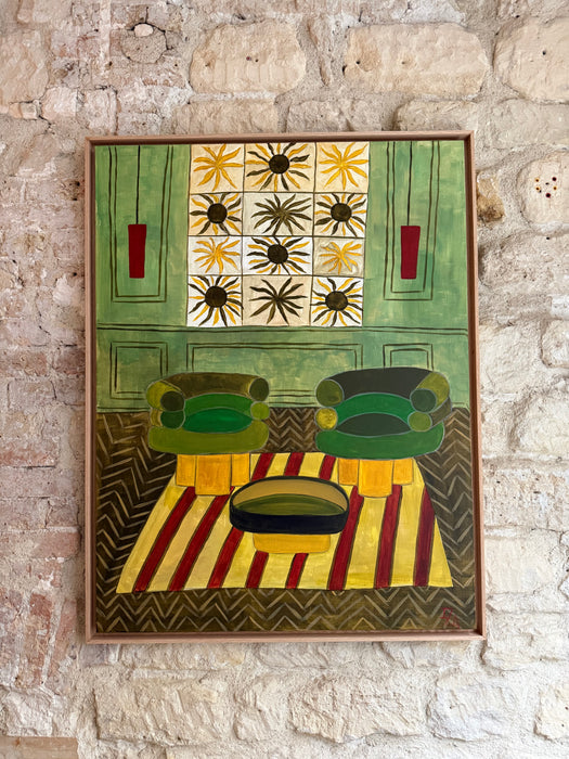 Toile Tableau "Quelque part en Sicile" 120x94 cm