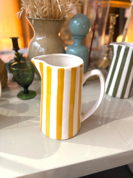 Pichet vase Juliette à rayures - 4 couleurs disponibles