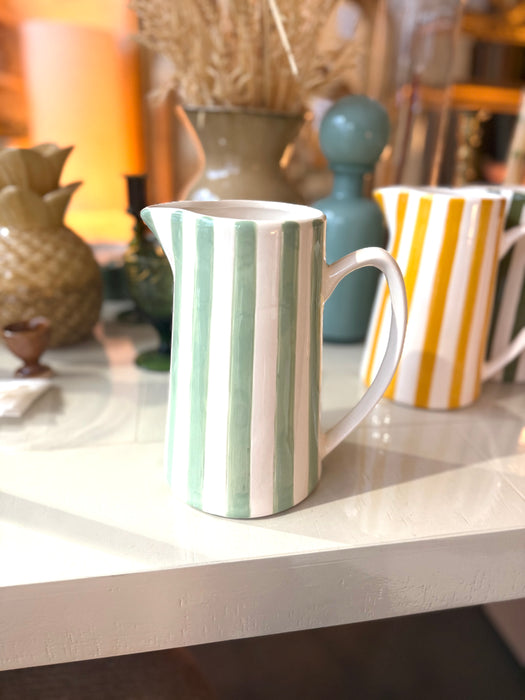 Pichet vase Juliette à rayures - 4 couleurs disponibles