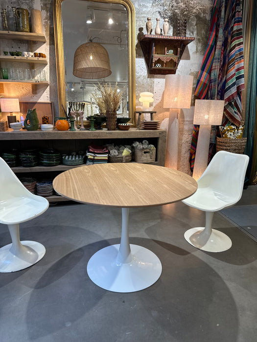 Table tulipe EXPO plateau chêne