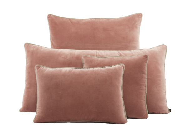 Housse de coussin rectangulaire en velours bourdon naturel - plusieurs couleurs disponibles