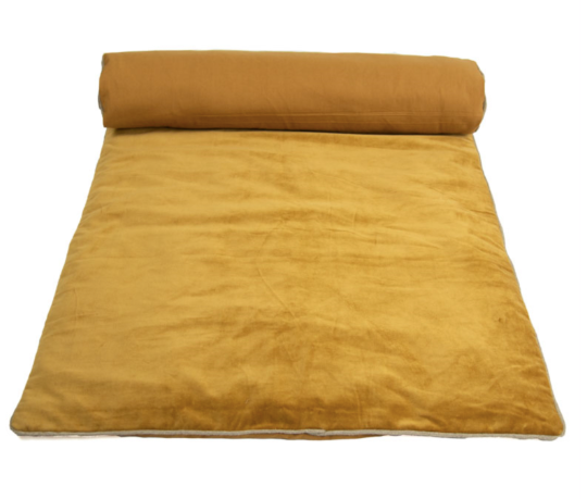 Sofa cover en velours uni bourdon naturel - plusieurs couleurs disponibles