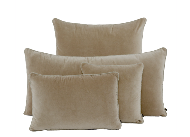 Housse de coussin rectangulaire en velours bourdon naturel - plusieurs couleurs disponibles