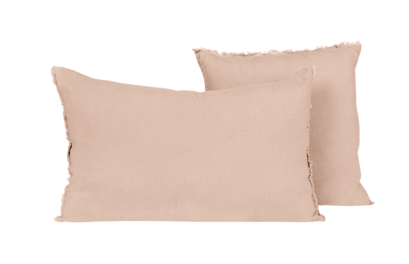 Housse de coussin en lin et coton - 14 couleurs disponibles
