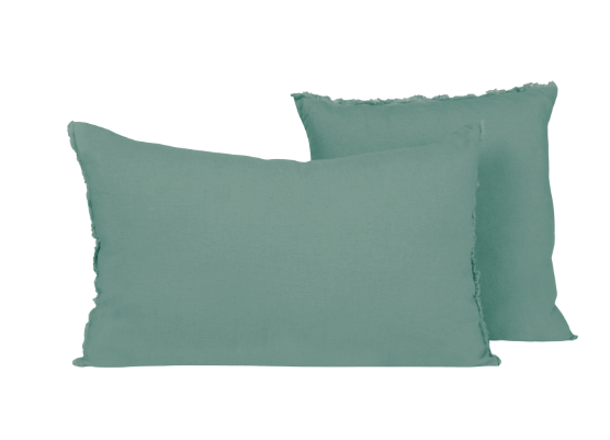 Housse de coussin en lin et coton - 14 couleurs disponibles