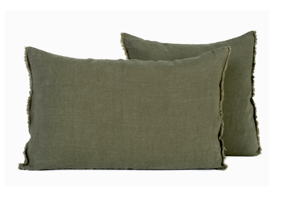 Housse de coussin en lin et coton - 14 couleurs disponibles