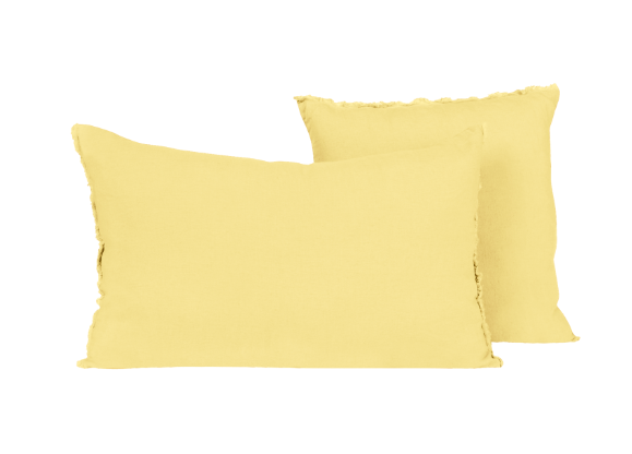 Housse de coussin en lin et coton - 14 couleurs disponibles