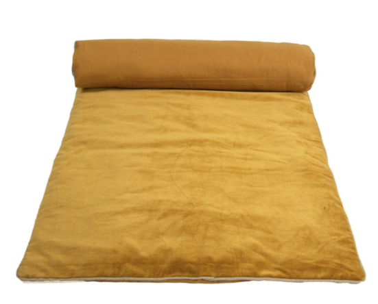 Sofa cover en velours uni bourdon naturel - plusieurs couleurs disponibles