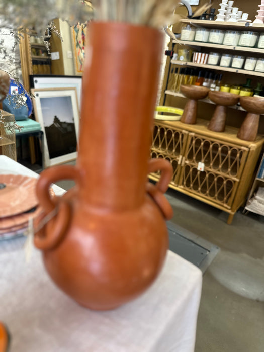 Vase oreilles en Tadelakt terracotta