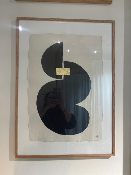 Encre de chine et feuille d'or sur papier de chanvre - 2 tailles disponibles