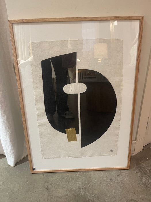 Encre de chine et feuille d'or sur papier de chanvre - 2 tailles disponibles