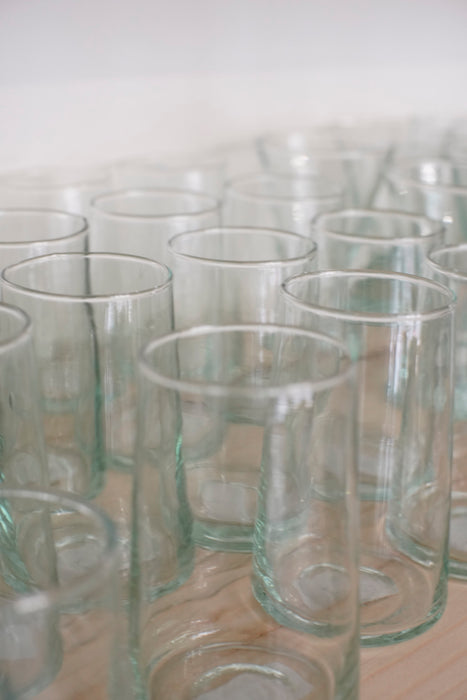 6 verres à eau en verre recyclé