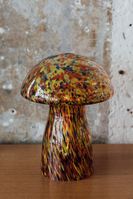 Lampe champignon en verre motifs léopard - 2 couleurs disponibles
