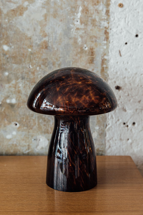 Lampe champignon en verre motifs léopard - 2 couleurs disponibles