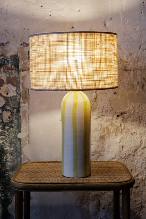 Lampe artisanale rayée - 5 couleurs disponibles