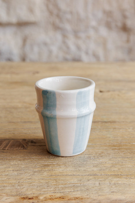 Petit mug expresso rayé - plusieurs coloris disponibles