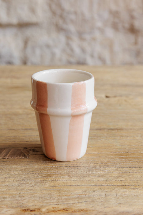 Petit mug expresso rayé - plusieurs coloris disponibles