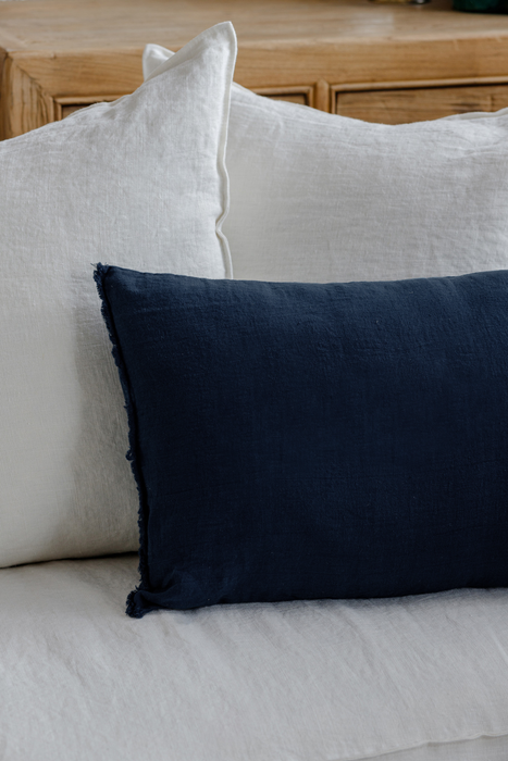 Coussin rectangulaire en lin - plusieurs couleurs disponibles
