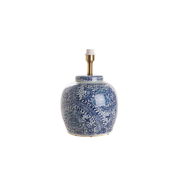 Pieds de lampe en porcelaine à motifs bleus et blancs - hauteur 30 cm