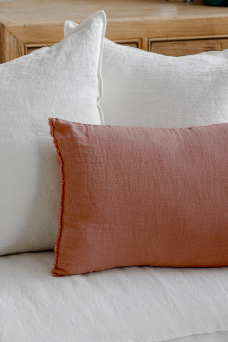 Coussin rectangulaire en lin - plusieurs couleurs disponibles