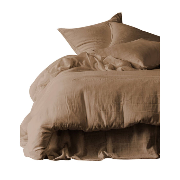 Housse de couette en gaze de coton - plusieurs coloris disponibles