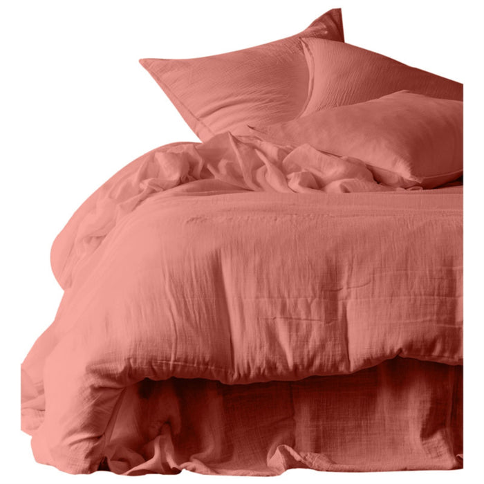 Housse de couette en gaze de coton - plusieurs coloris disponibles