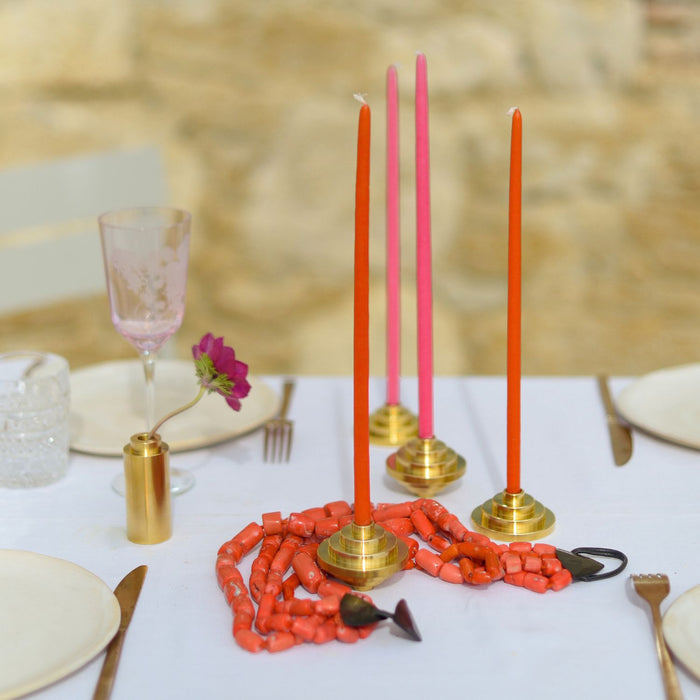 Bougeoir Art déco en laiton massif