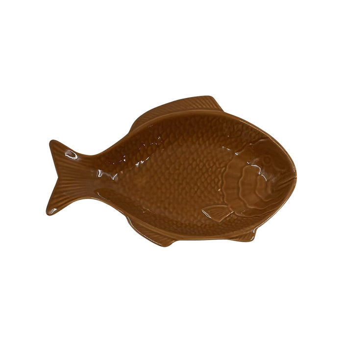 Coupelle marron poisson en céramique