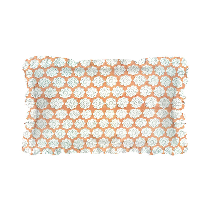 Coussin print rectangle nude