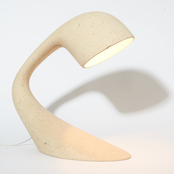 Lampe Invider à poser en papier journal recyclé et plâtre - 6 couleurs et 2 tailles disponibles