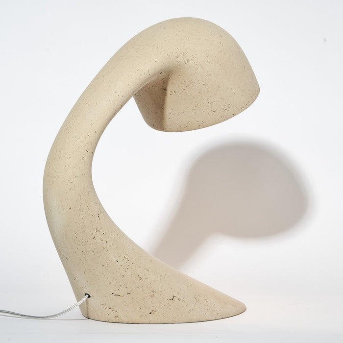 Lampe Invider à poser en papier journal recyclé et plâtre - 6 couleurs et 2 tailles disponibles