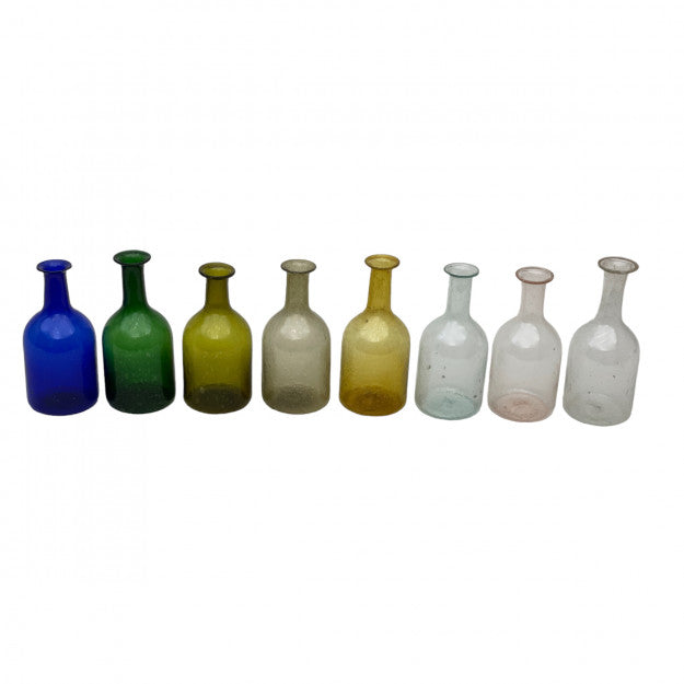 Petit soliflore col haut en verre - plusieurs couleurs disponibles