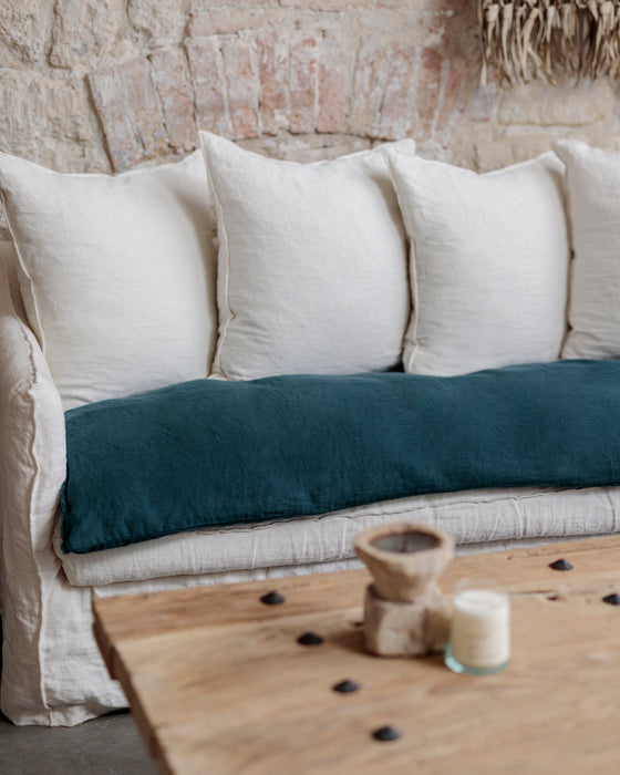 Sofa cover en lin lavé uni 17 couleurs disponibles